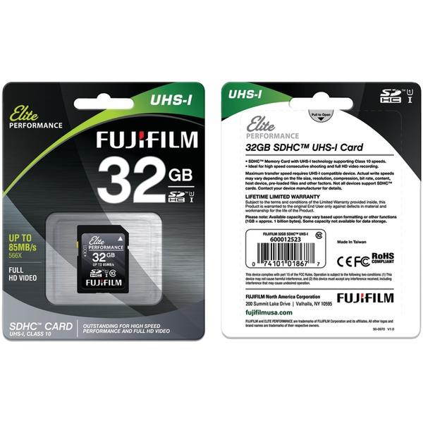 Fujifilm 32GB Class 10 UHS-1 SDHC Memory Card #600012523