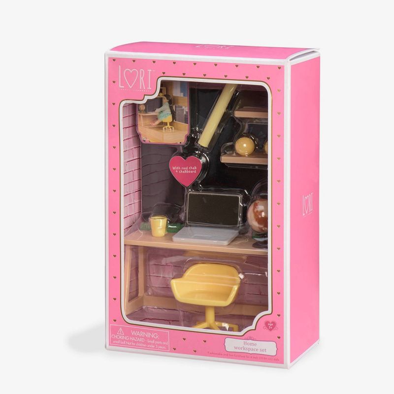 Lori Dollhouse Furniture for 6" Dolls - Home Workspace Set