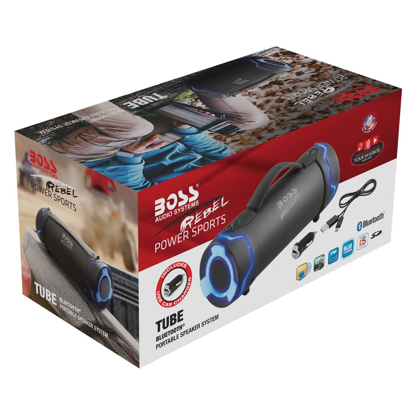 Boss Audio Portable Bluetooth Speaker System IPX 5 Universal