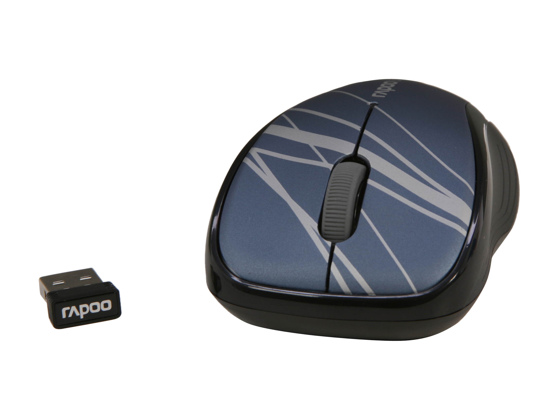 Rapoo 3100P Black 3 Buttons 1 x Wheel USB 5GHz Wireless Optical 1000 dpi Mouse