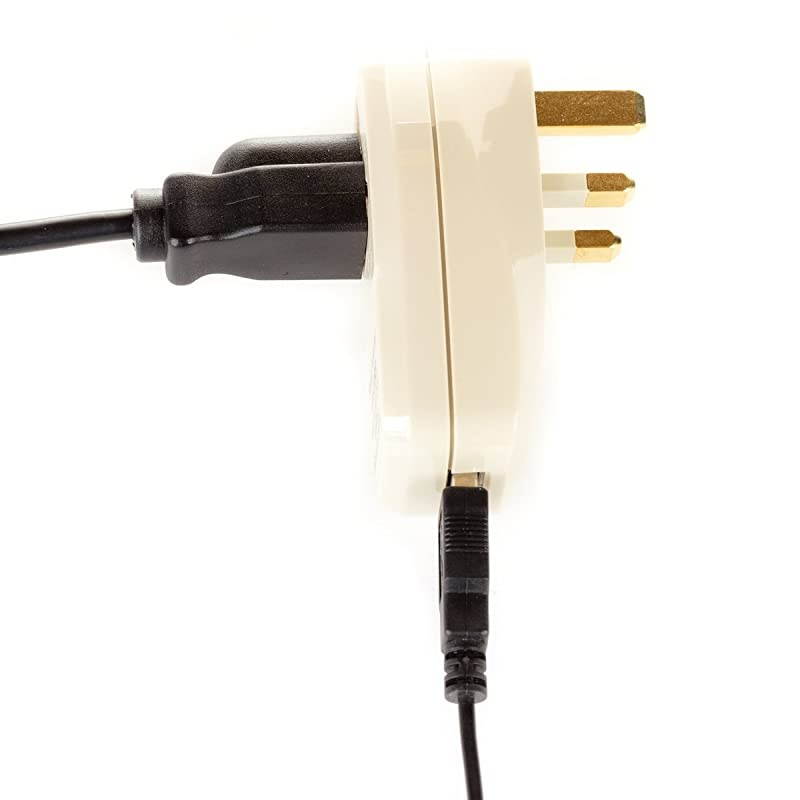 3 in 1 UK Travel Adapter Plug with USB and Surge Protection Grounded Type G Great Britain Hong Kong Singapore More