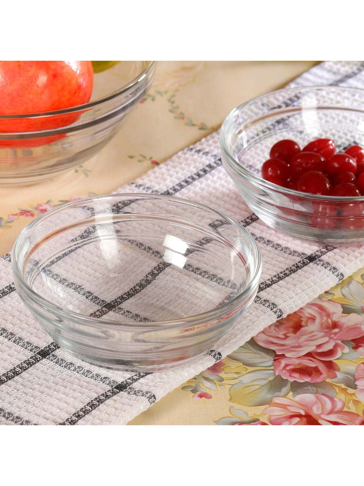 Duralex 'Lys' Transparent Glass 10.5 cm Serving Bowl (0.205 L) - Set of 6