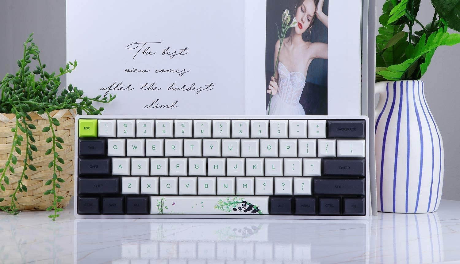 EPOMAKER SKYLOONG SK61 61 Keys Hot Swappable Mechanical Keyboard with RGB Backlit NKRO IP6X Waterproof Type-C Cable for Win/Mac/Gaming (Gateron Optical Blue Panda)