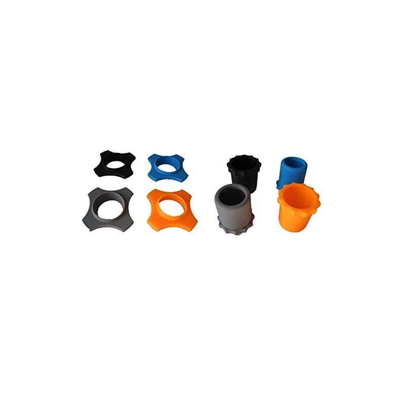 4 Sets Shakeproof Wireless Handheld Microphone AntiRolling Mic Protection Silicone Ring Bottom Rod Sleeve Holder Set for KTV Device MultiColored