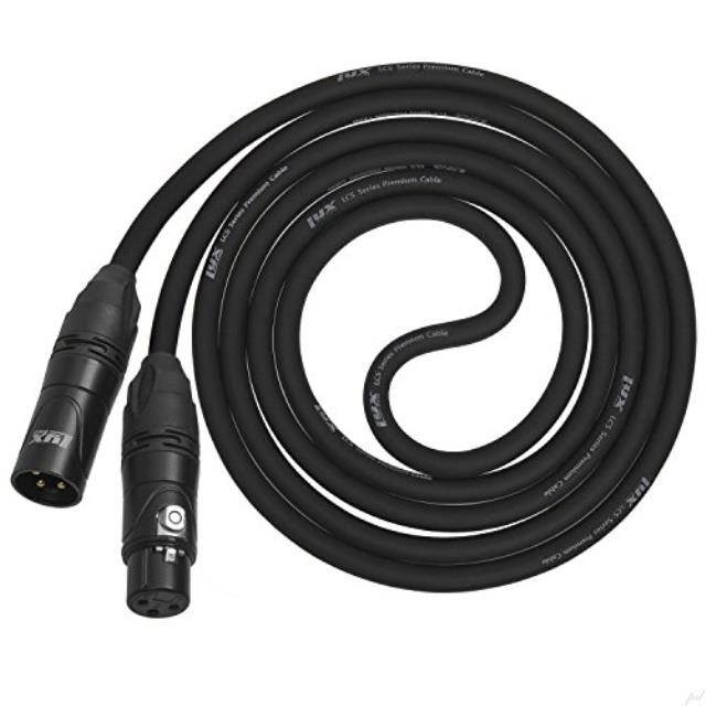 LyxPro Balanced XLR Cable 6 ft Microphone Cable, Powered Speakers , Black