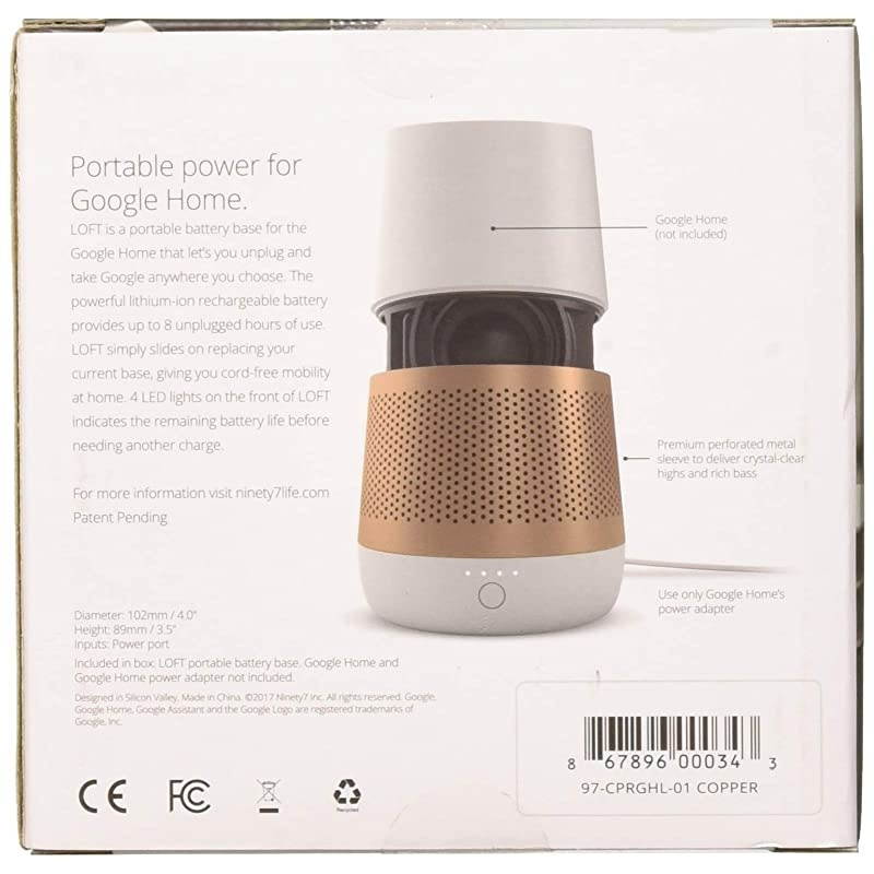 Battery Base for Google Home AudioVideo Product CopperBronze Loft Copper