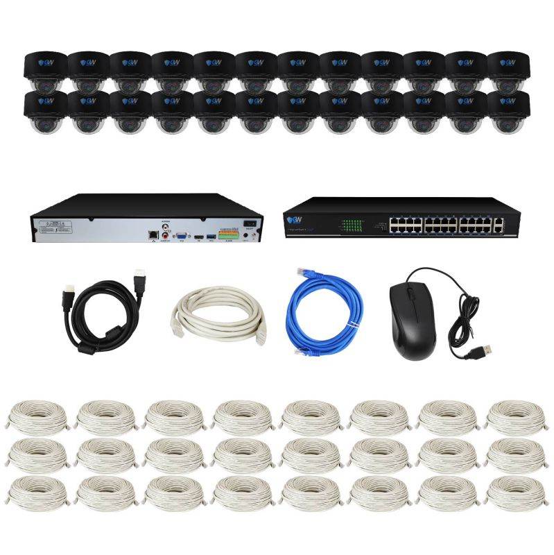 GW Security 16 Channel 4K NVR 8MP (3840x2160) H.265+ IP PoE AI Security Camera System with 16 UHD 4K 2.8-12mm Varifocal Zoom Outdoor/Indoor Dome Camera, Face Recognition, Intelligence Analytics