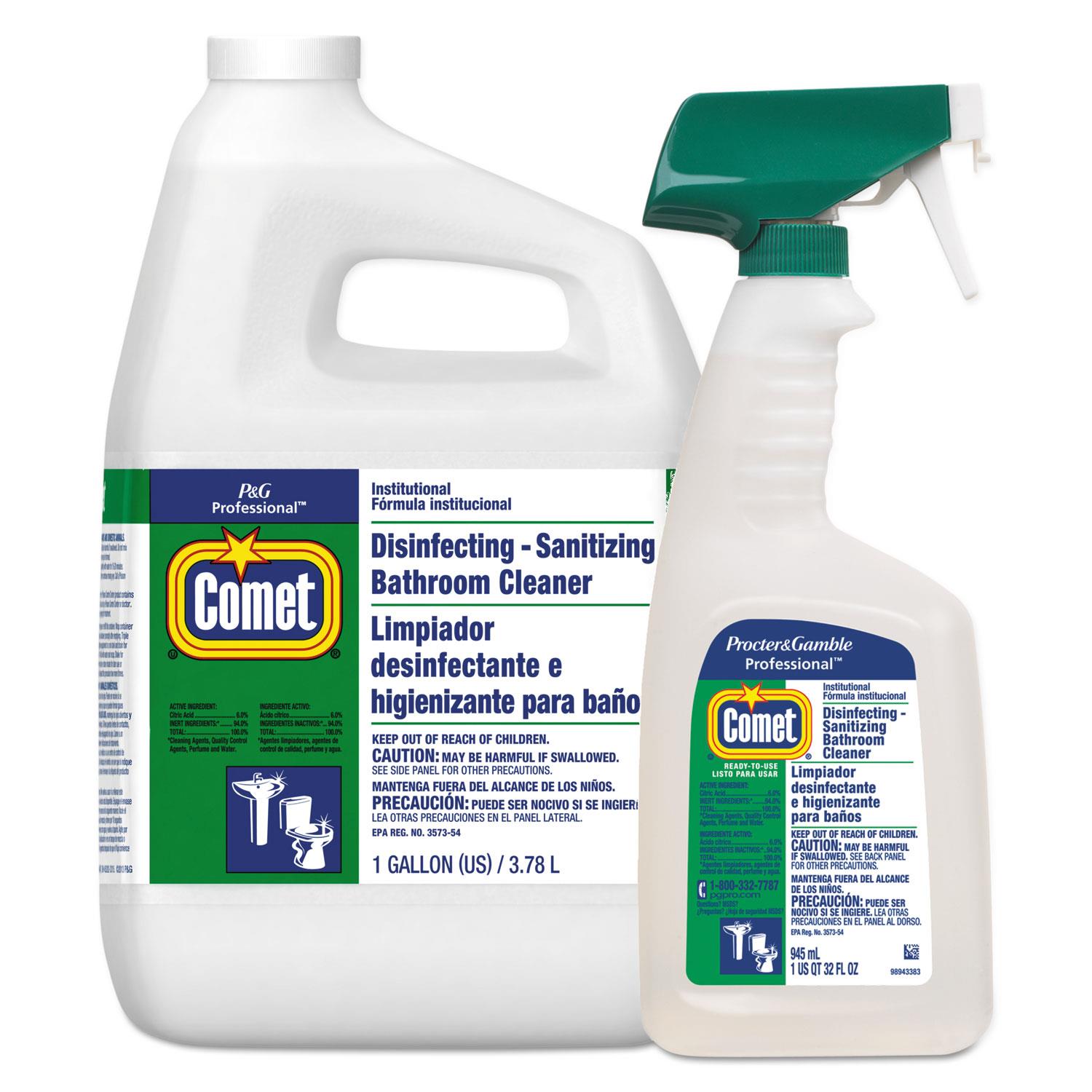 Comet Disinfecting-Sanitizing Bathroom Cleaner One Gallon Bottle 1/Carton