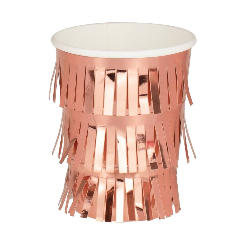 Fringe Cup Decorative Party Accessory Rose Gold