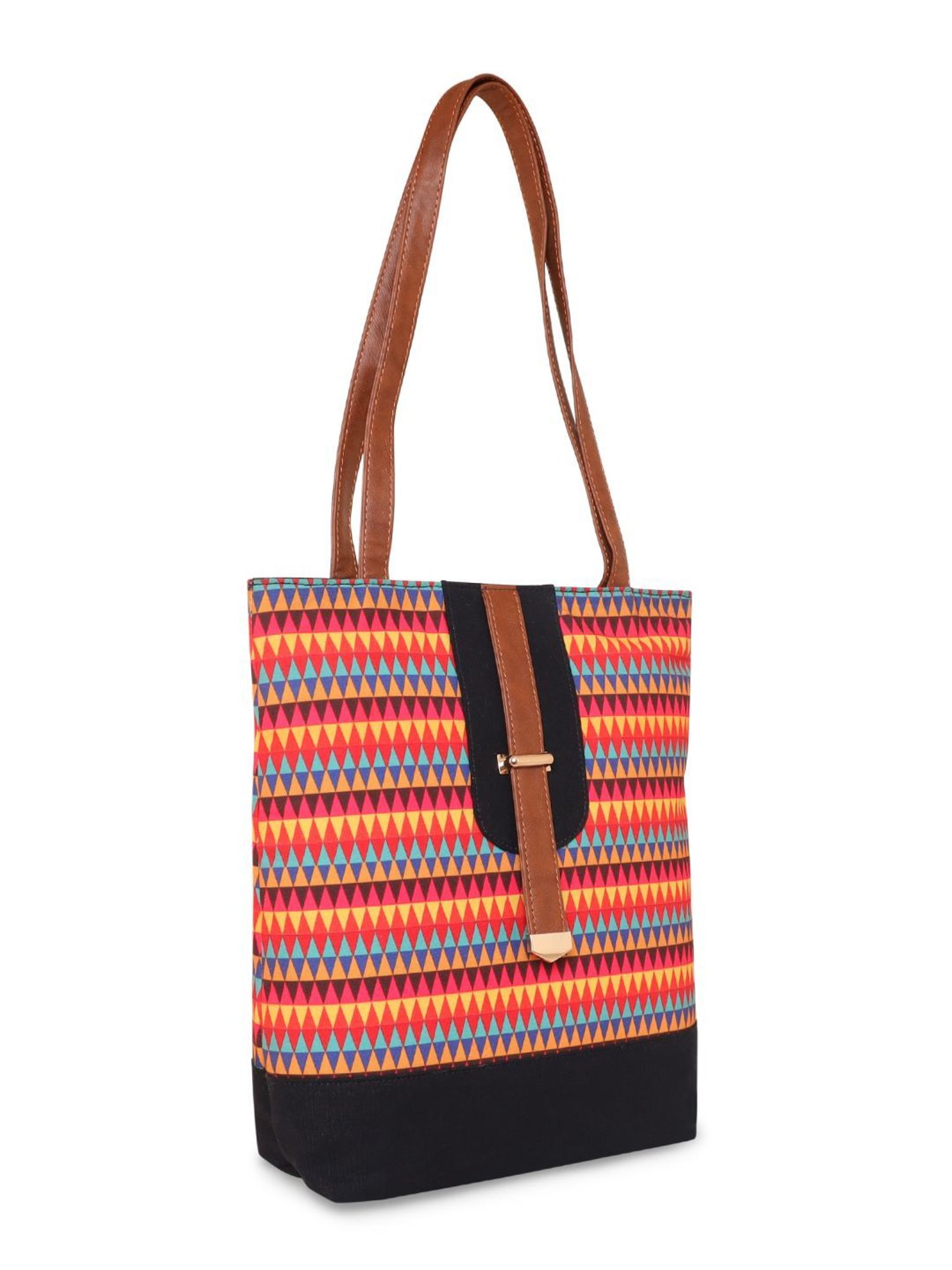 Sabhyata Multicolor Printed Large Tote Bag