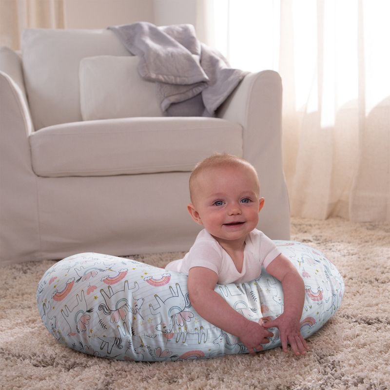 Boppy Original Nursing Pillow Cover - Gray Gold Giraffes