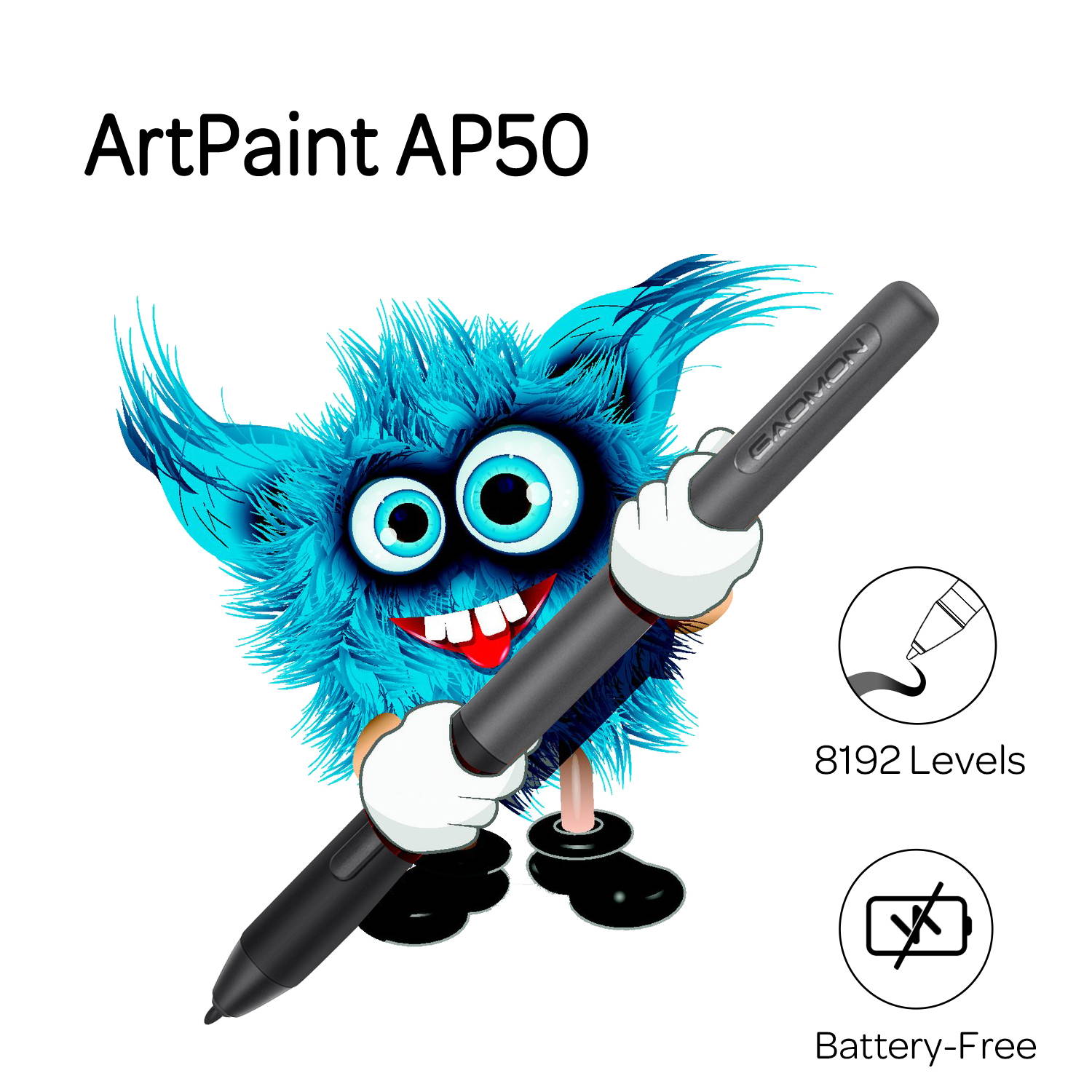 GAOMON 15.6 Inch Full-Laminated 88% NTSC Pen Display with 9 Express Keys and 8192 Passive Tilt-Support Pen - PD156 Pro Drawing Monitor