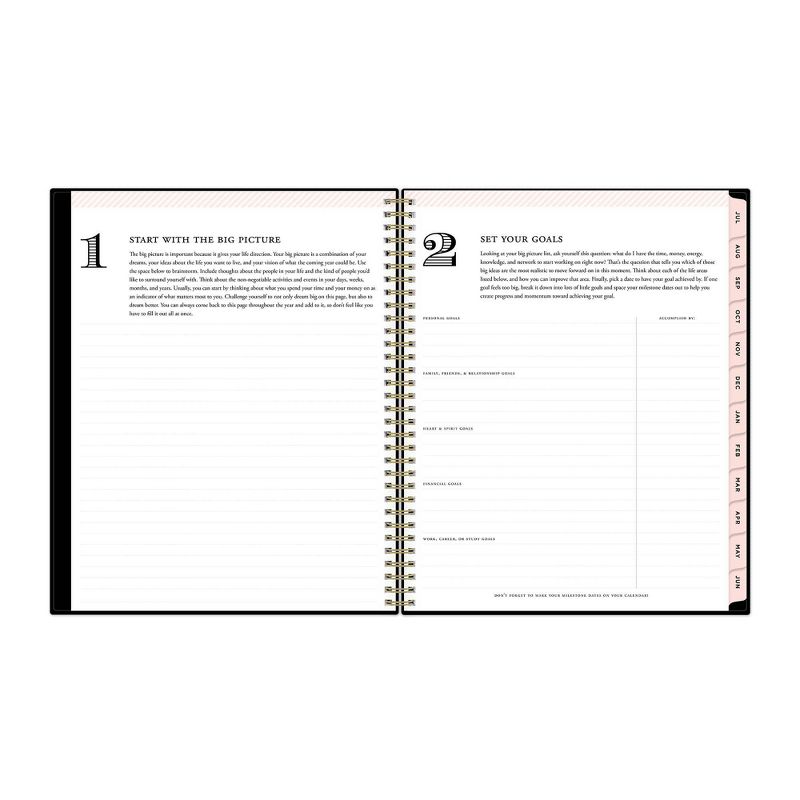 2021-22 Academic Planner 8.5" x 11" Flexible Plastic Cover Weekly/Monthly Wirebound Black - Day Designer