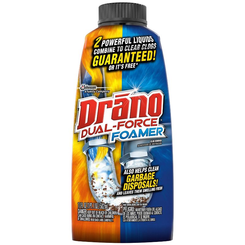 Drano Dual Force Foamer Clog Remover - 17oz