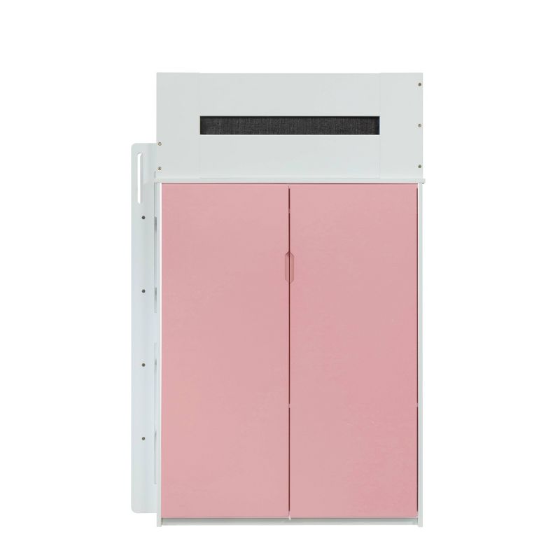 Nerice Loft Bed White/Pink - Acme Furniture