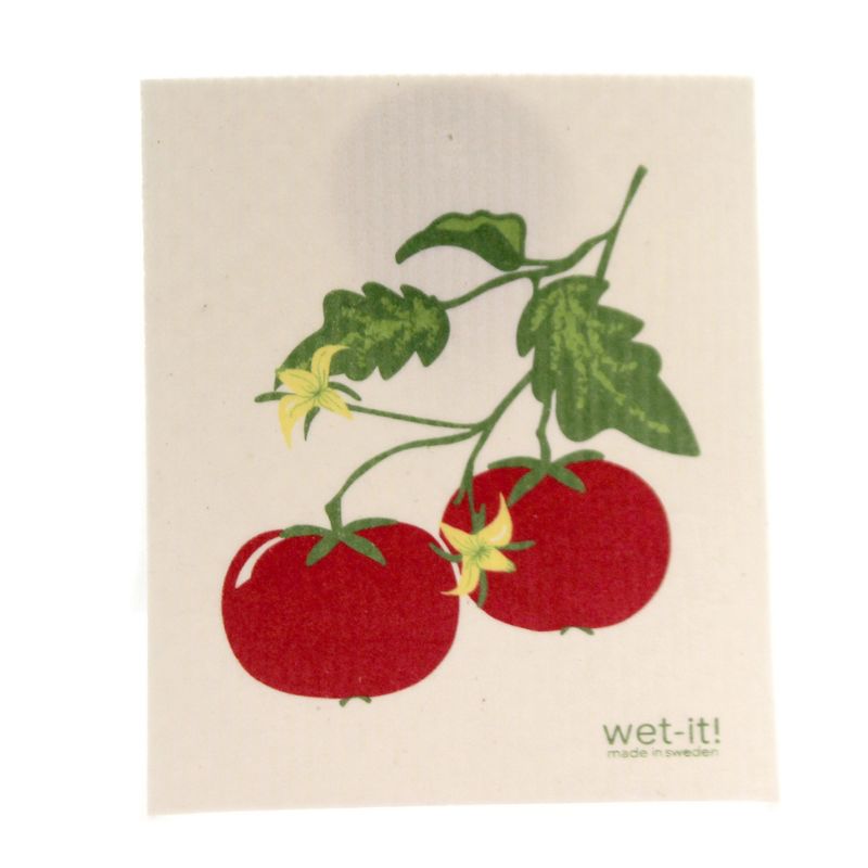 Swedish Dish Cloth 7.75" Vegetable Fruit Set Absorbent Cleaning Cloth Radish Tomato  -  Dish Cloth
