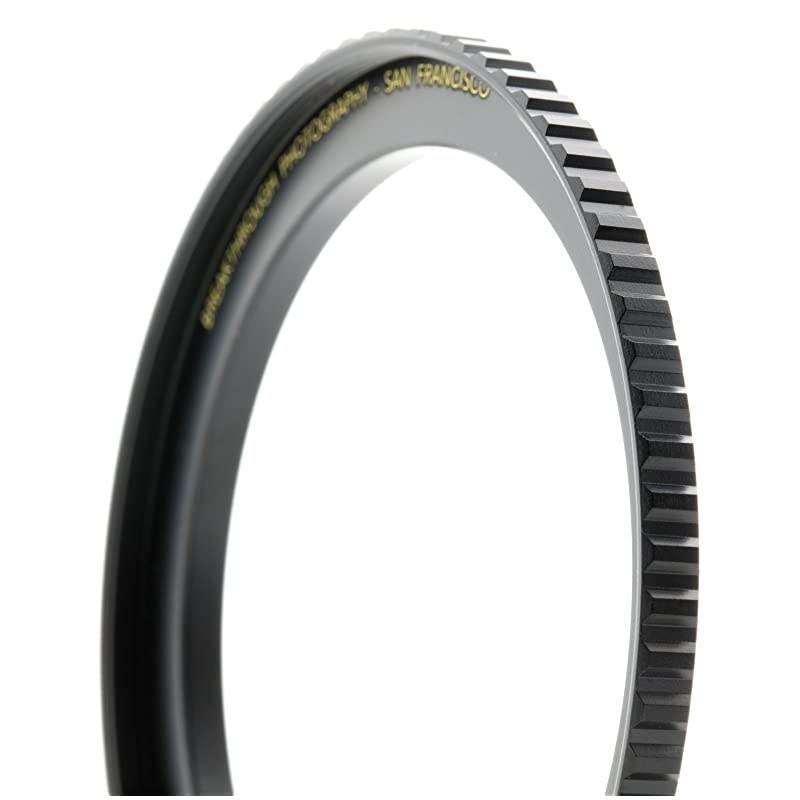 49mm to 82mm StepUp Lens Adapter Ring for Filters Made of CNC Machined Brass with Matte Black Electroplated Finish