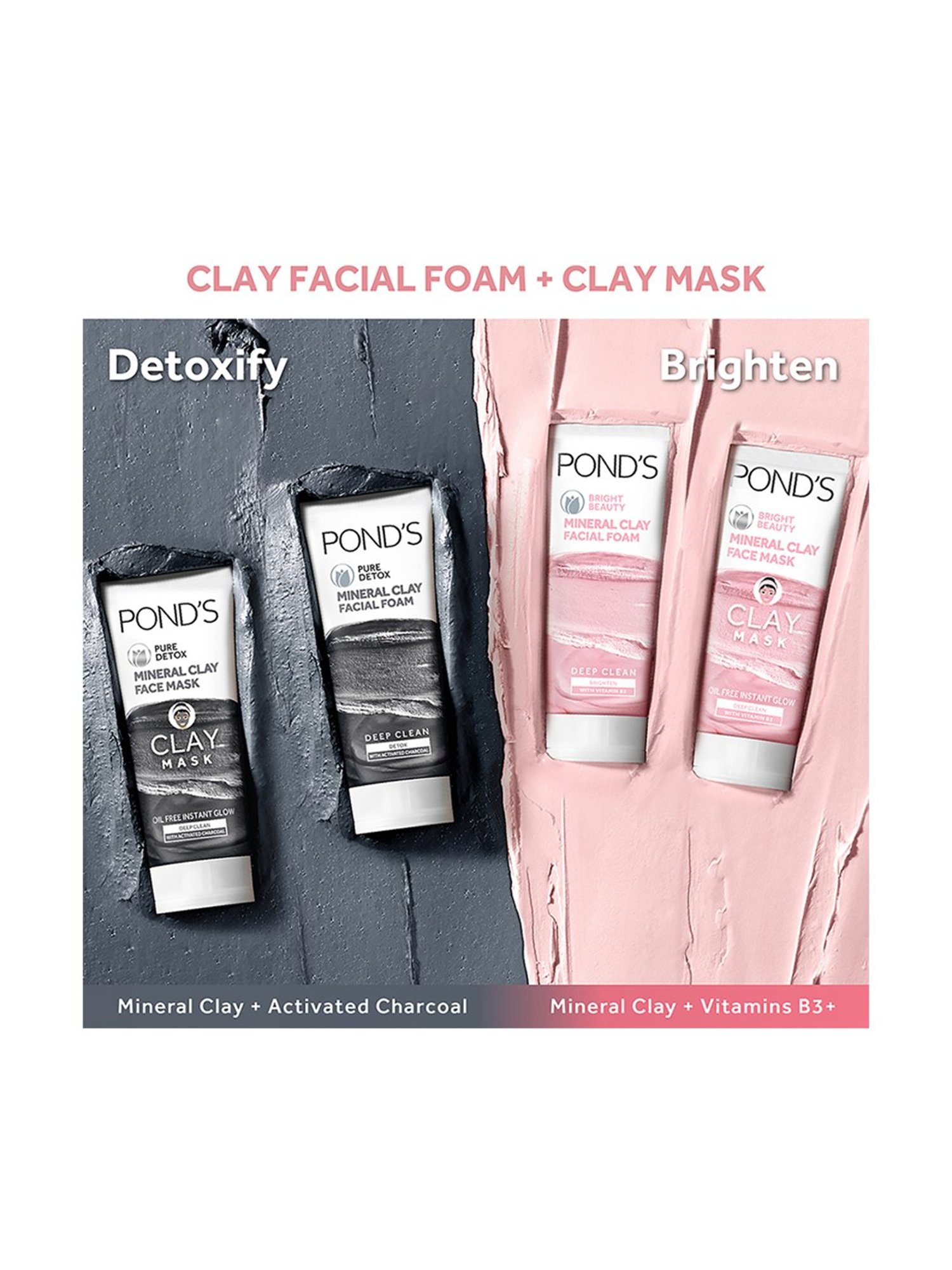 POND'S Pure Detox Mineral Clay Face Mask - 90 gm