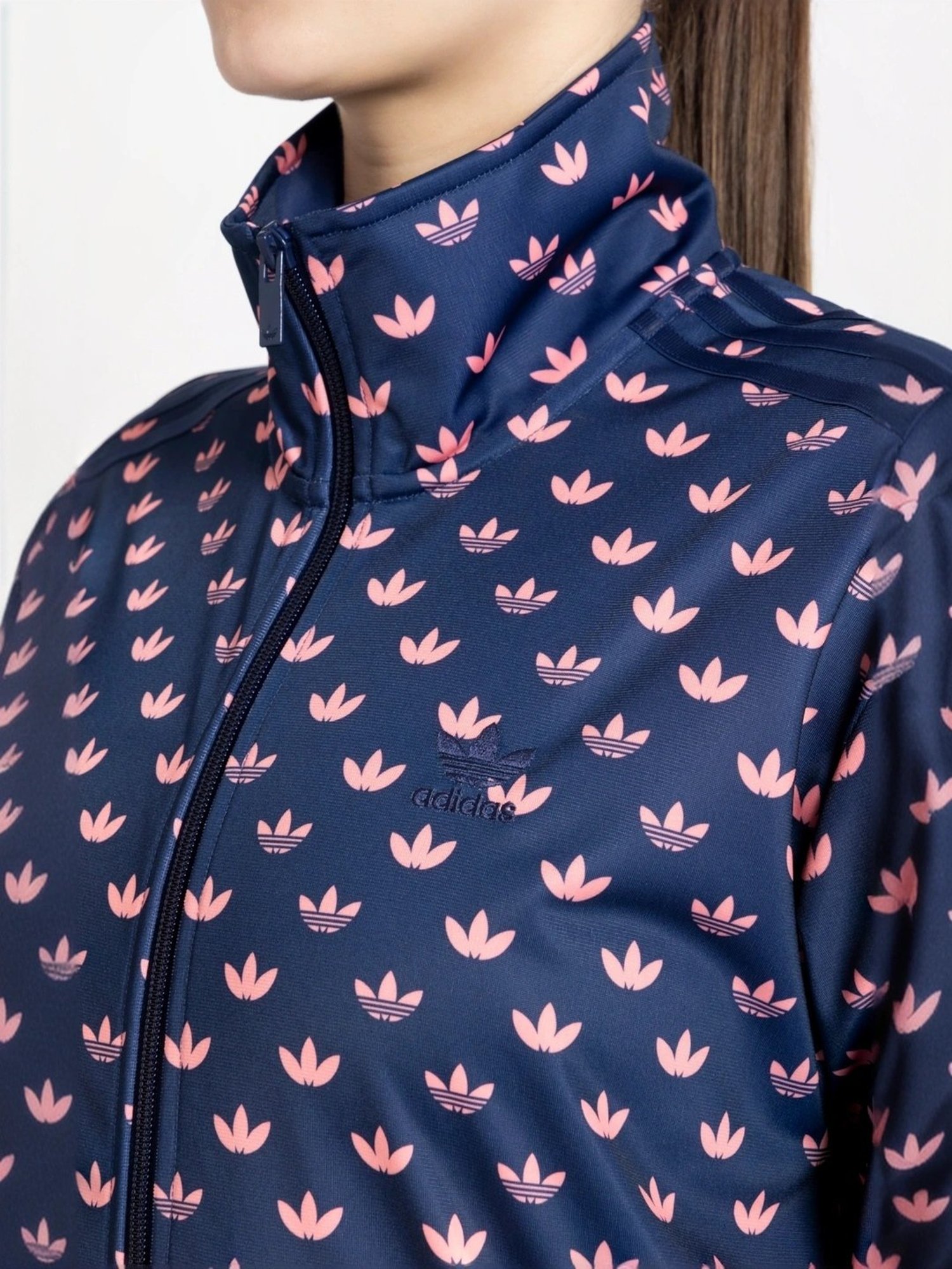 Adidas Originals Blue Printed Sports Jacket