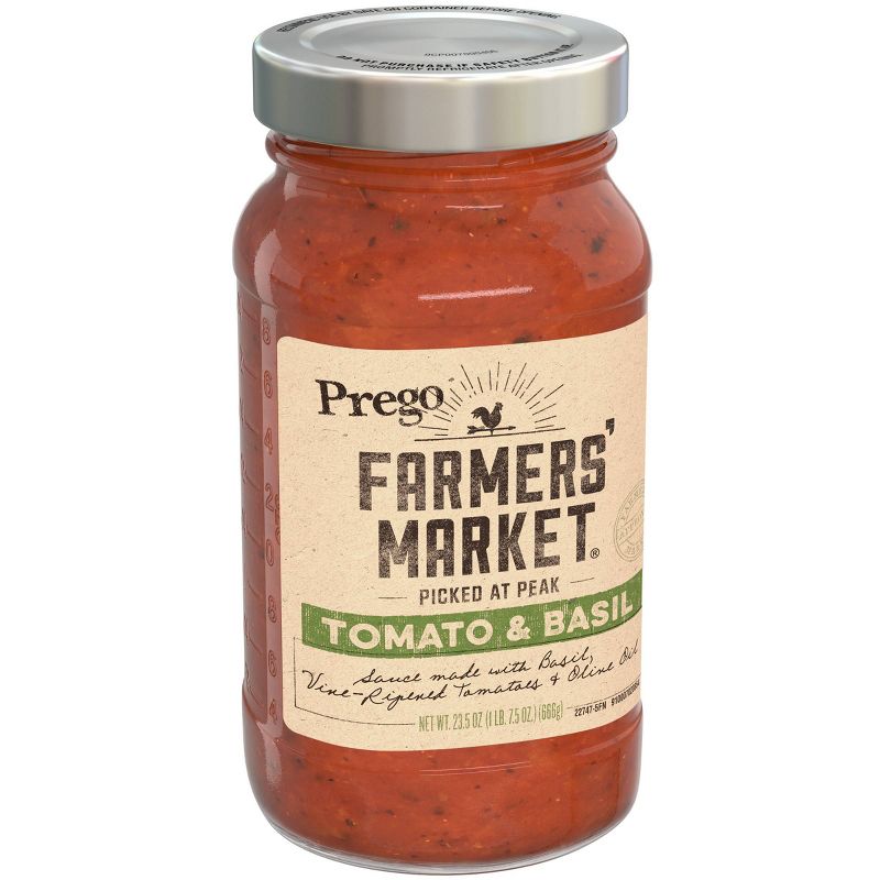 Prego Farmers' Market Tomato & Basil Marinara Pasta Sauce - 23.5oz
