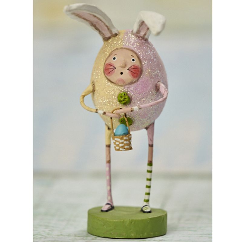 Lori Mitchell 5.25" Eggbert Hopperton Easter Basket Bunny Ears  -  Decorative Figurines