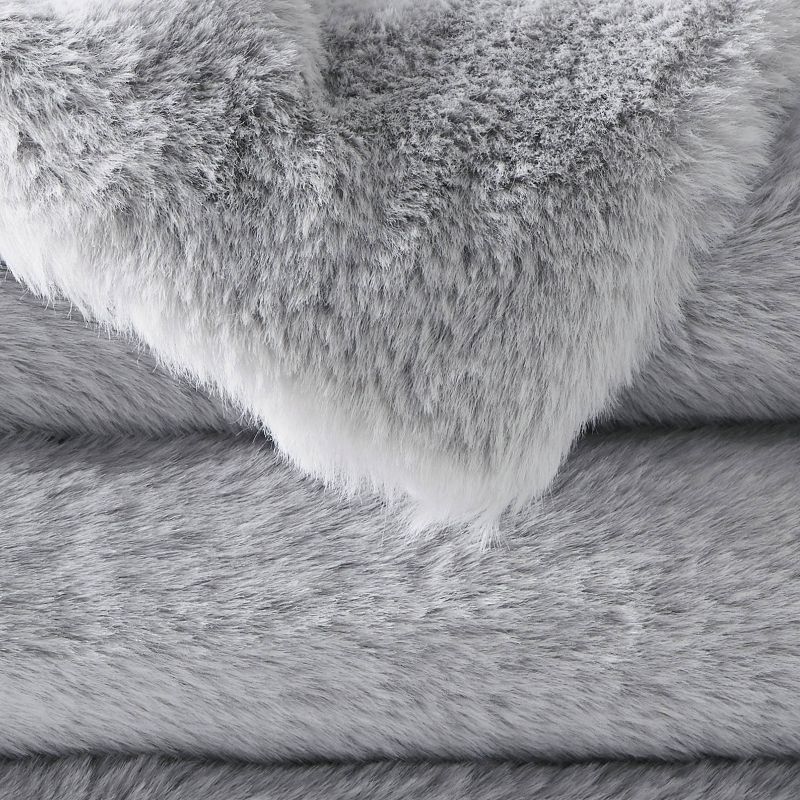 50"x70" Luxe Faux Fur Throw Blanket in Gift Box Gray - Charisma