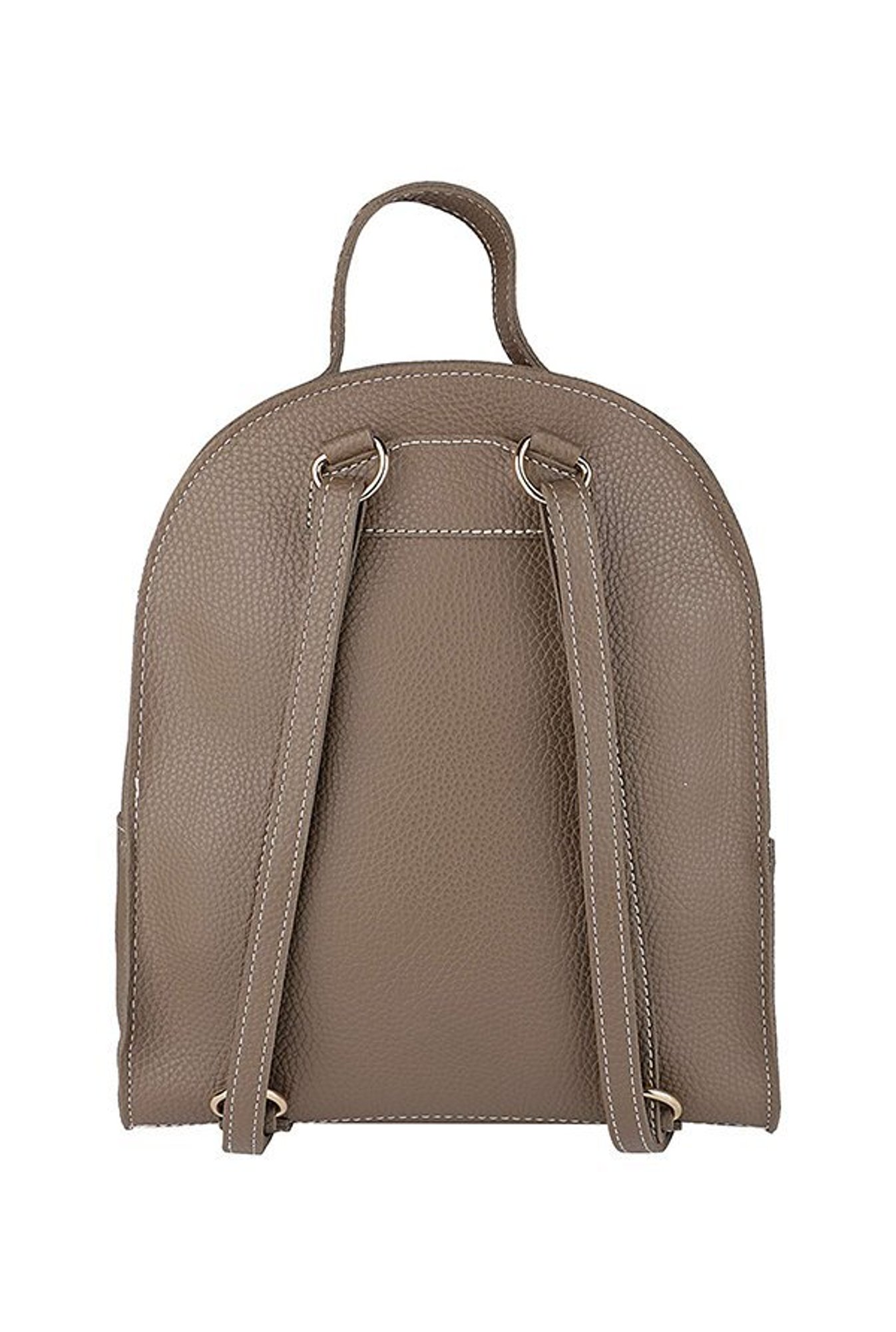 Gio Collection Brown Stitched Backpack