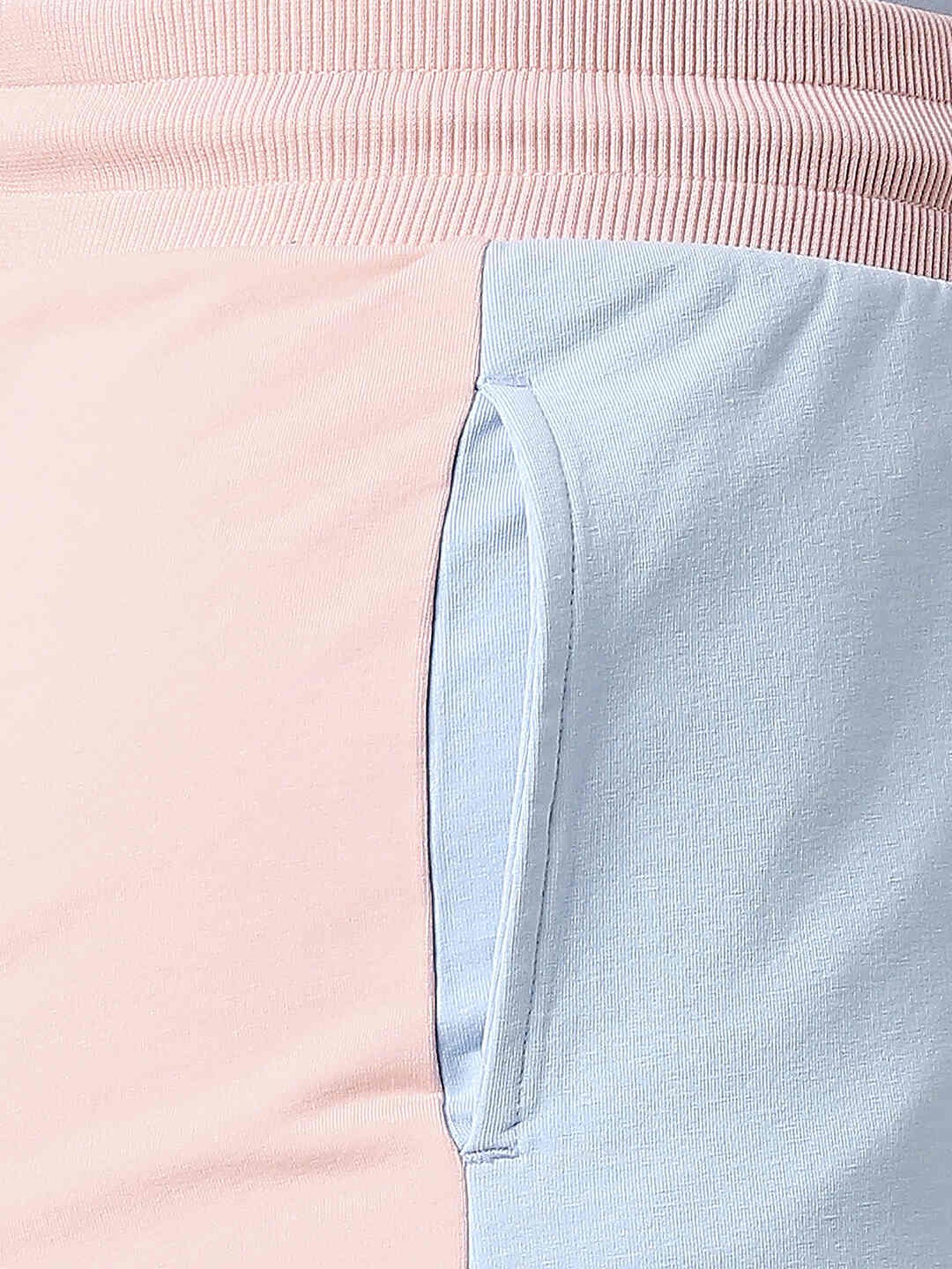 Pepe Jeans Blue & Pink Cotton Color-Block Shorts