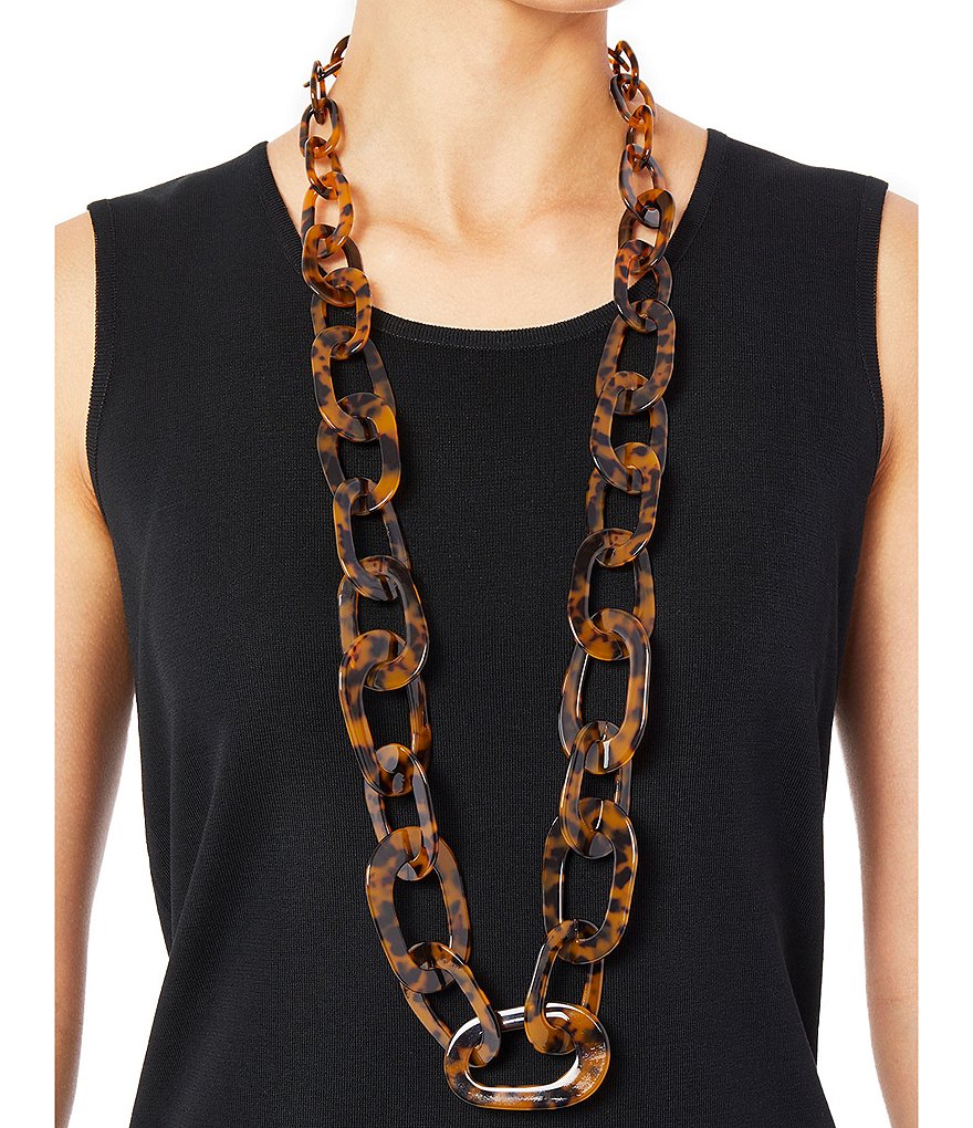 Ming Wang Tortoise Link Long Necklace