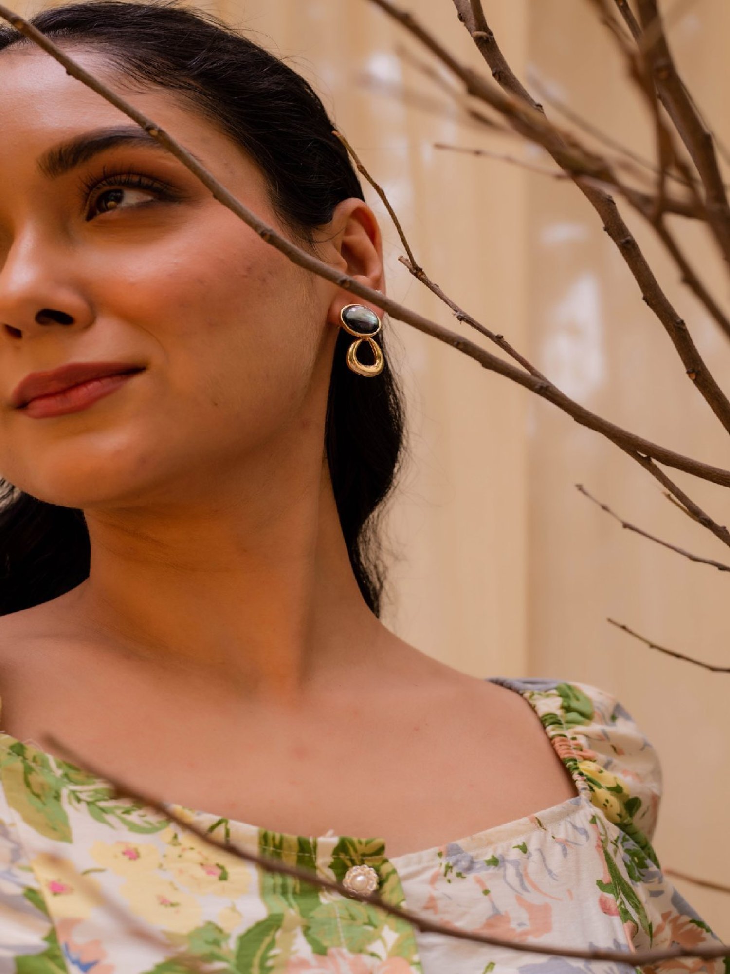 Jewelz Western Style Green Colored Earrings for Girls & Women