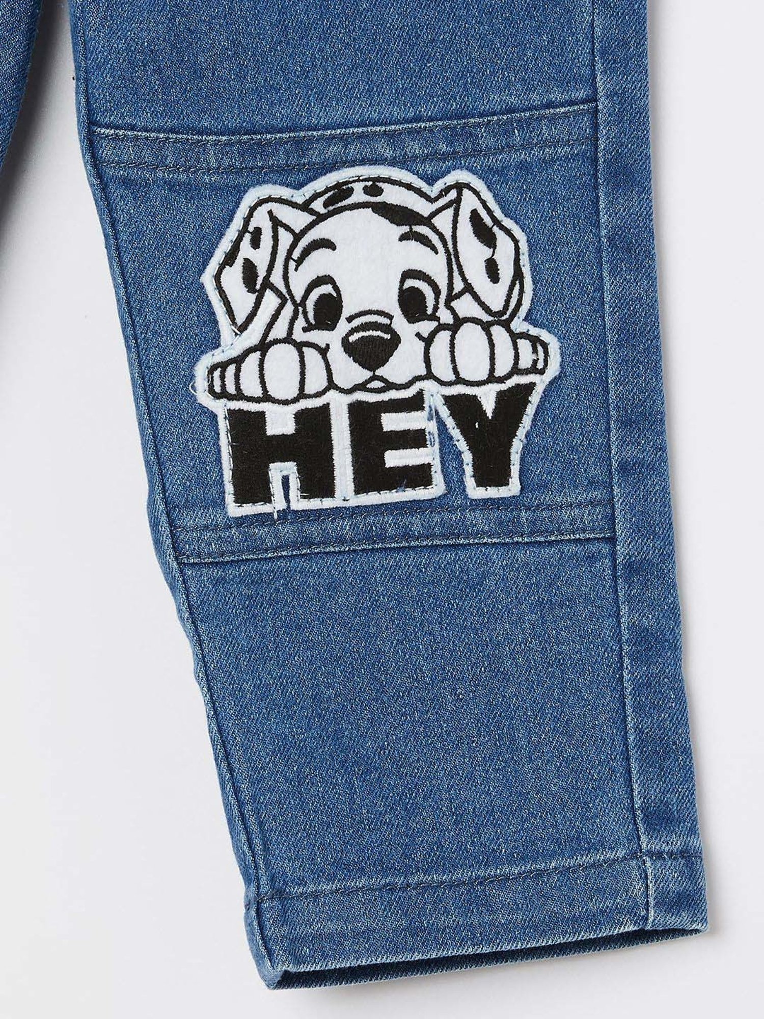 Juniors by Lifestyle Boys Blue Cotton Printed Jeans