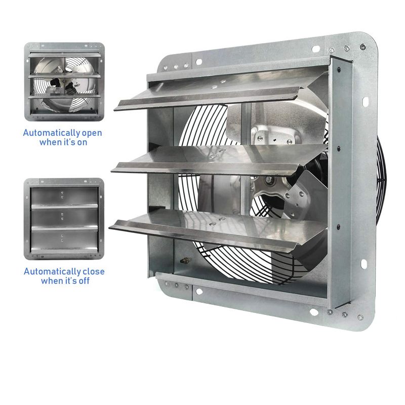 VieAir 12 Inch Exhaust Ventilation Fan with Shutters