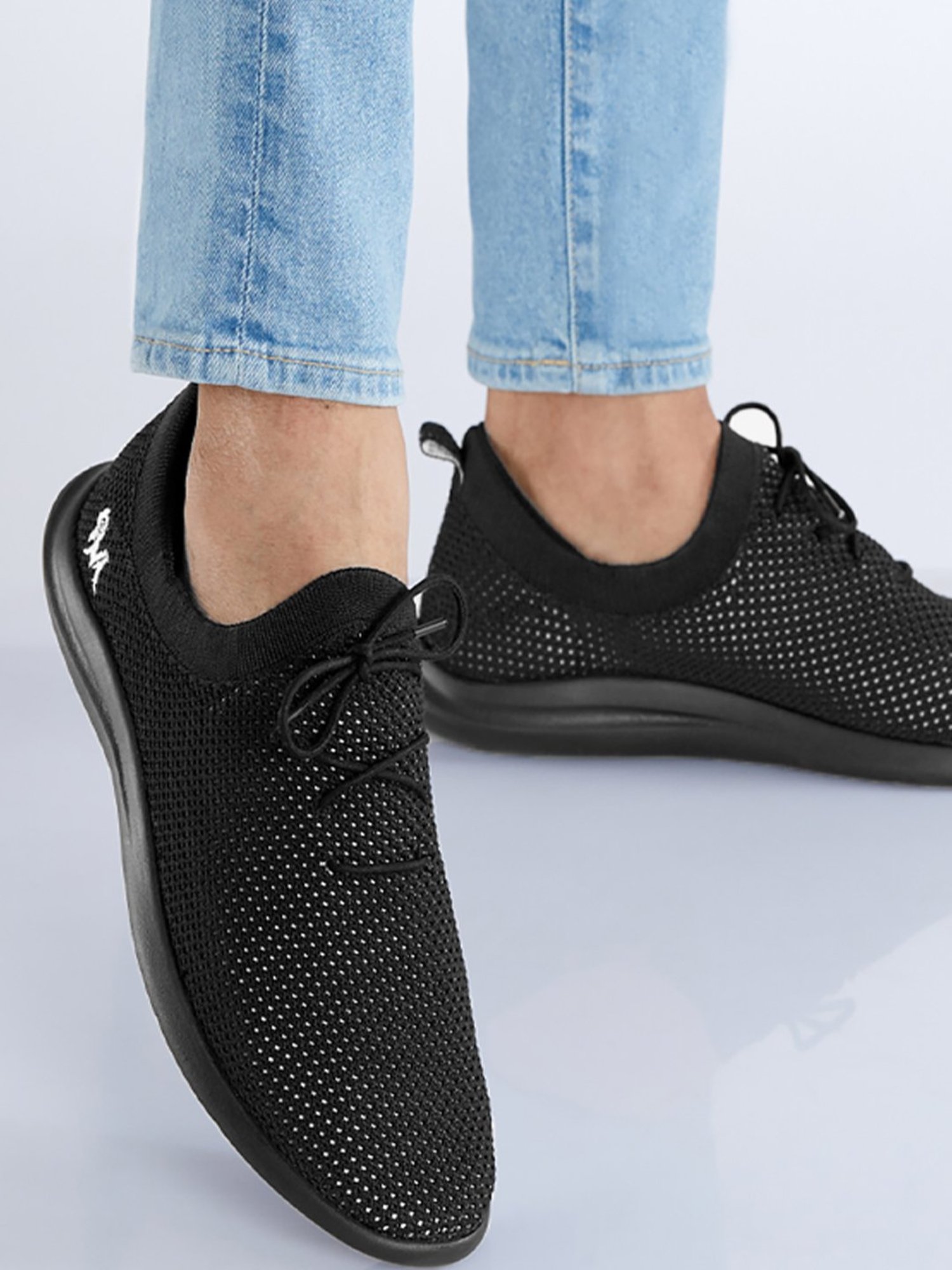 Neemans Men's Relive Black Melange Walking Shoes