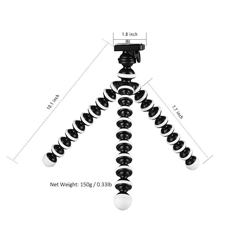 Tripod Portable Flexible Tripod Adjustable Cell Tripod with Wireless Remote and Universal Clip Mini Tripod Stand Holder for i11 Pro XS MAX XRAndroid Samsung GoPro Camera