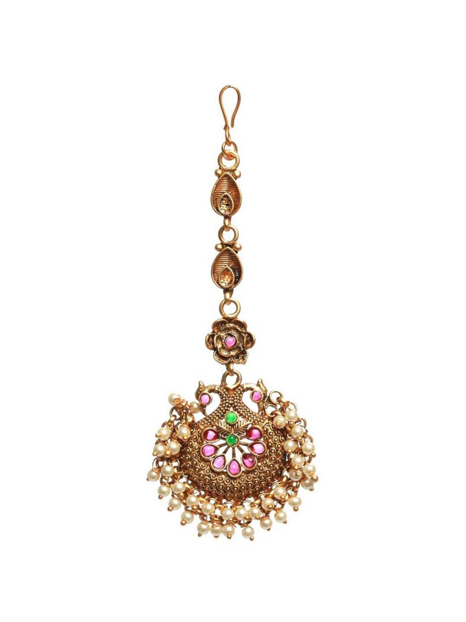 OOMPH White Pearls Wedding Hair Band