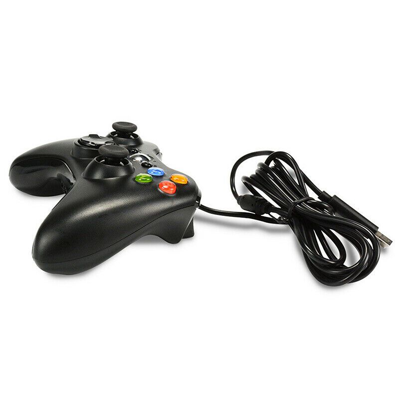 Xbox 360 Wired Controller USB Gamepad Joypad with Shoulders Buttons Joysticks for Microsoft Xbox360/Xbox 360 Slim/Window XP/Vista/PC Windows 7 8 10 Game Pad (Black)