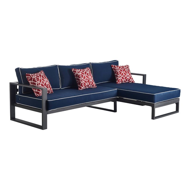 Monterey Outdoor Sectional - Gunmetal - Finch