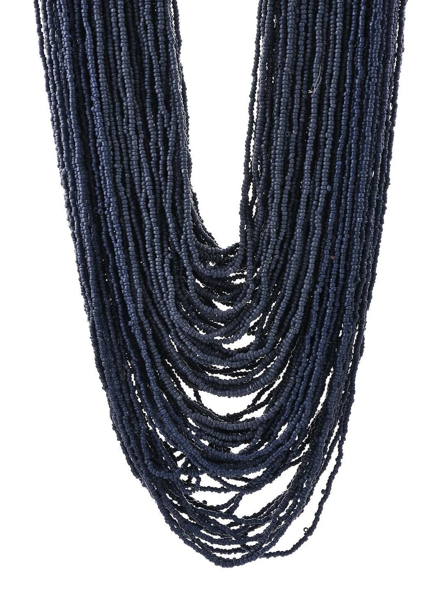 Imli Street Blue Long Beaded Necklace
