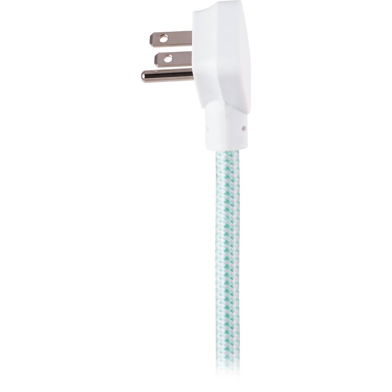 Cordinate 10' Cord Grounded Extension Cord Mint/White