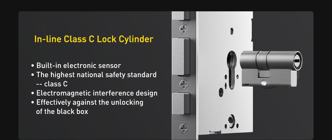 Xiaomi Mijia Push-pull Smart Door Lock BLACK US Plug