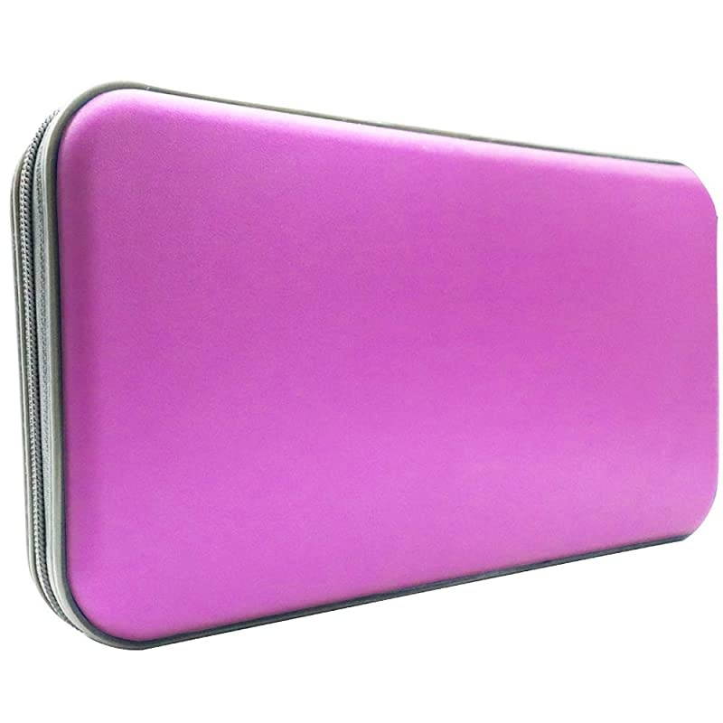 CD Case 80 Capacity DVD Storage DVD Case Holder VCD Wallet Organizer Protective Hard Plastic Portable Case Cover Purple