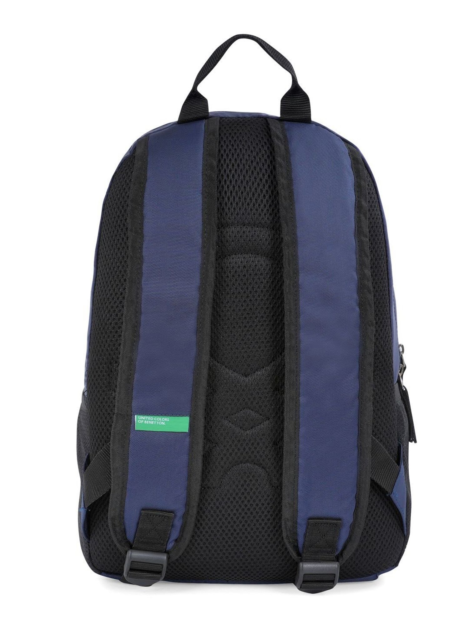United Colors of Benetton Reseda Navy Polyester Solid Backpack - 12.5 Ltrs