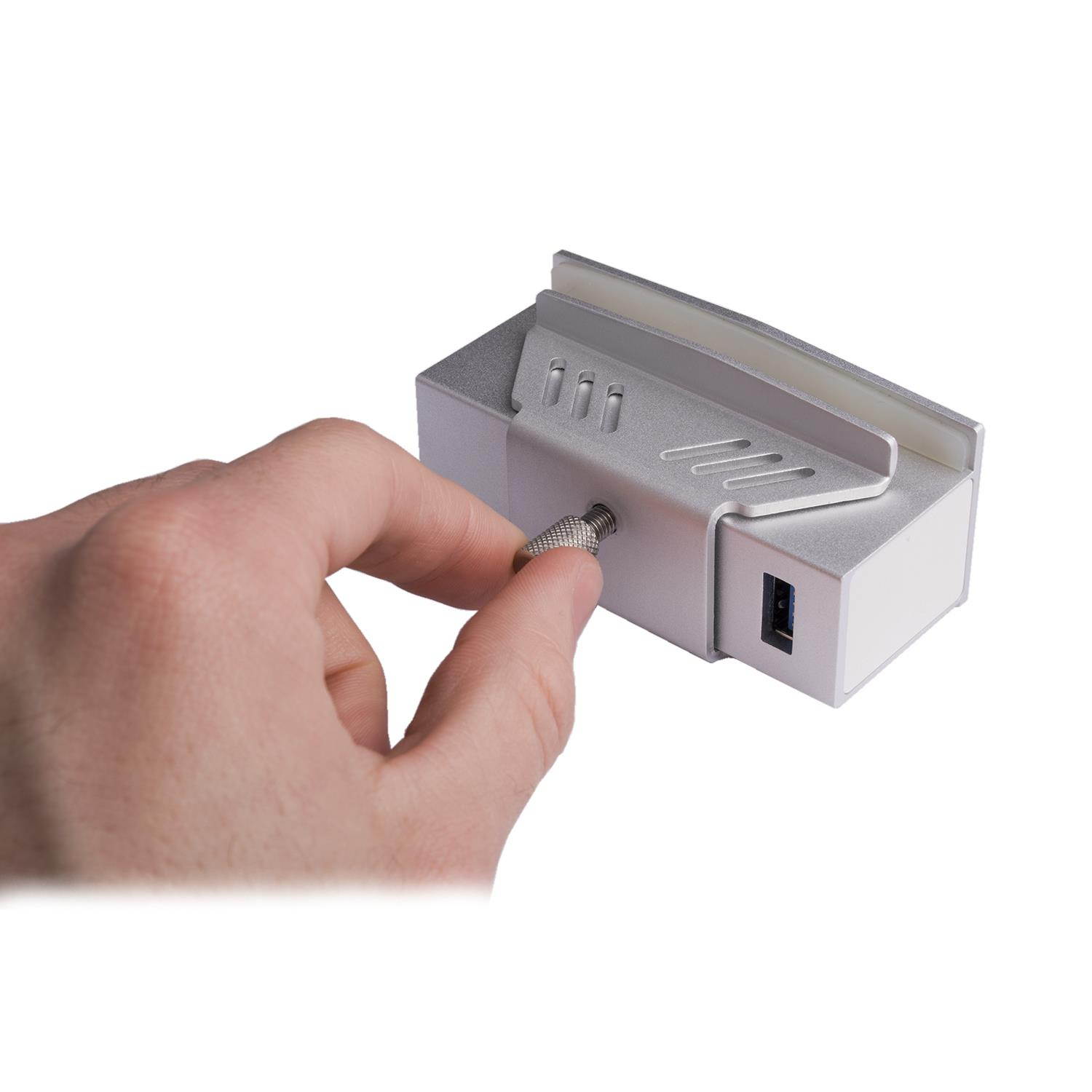 Sabrent HB-MCUS Mountable MAC & PC 4 Port USB 3.0 Hub - Silver