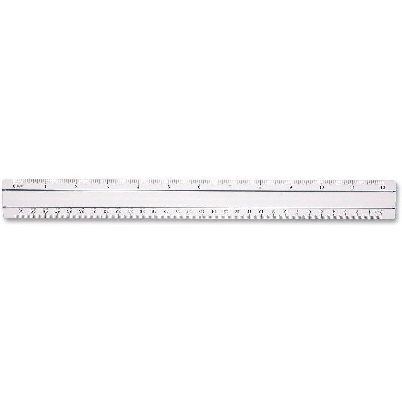 Westcott 12" Magnifying Ruler Plastic Clear 15571