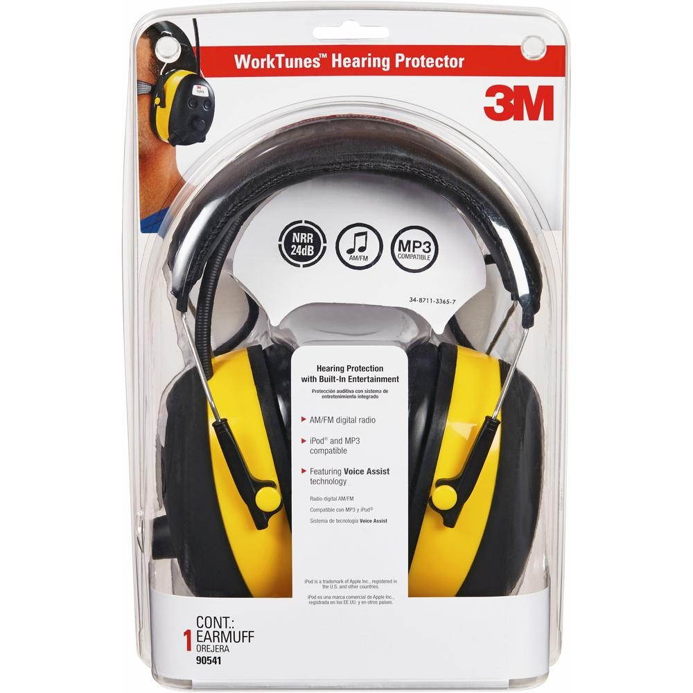 3M Yellow, Black 9054100000V Circumaural Headphone