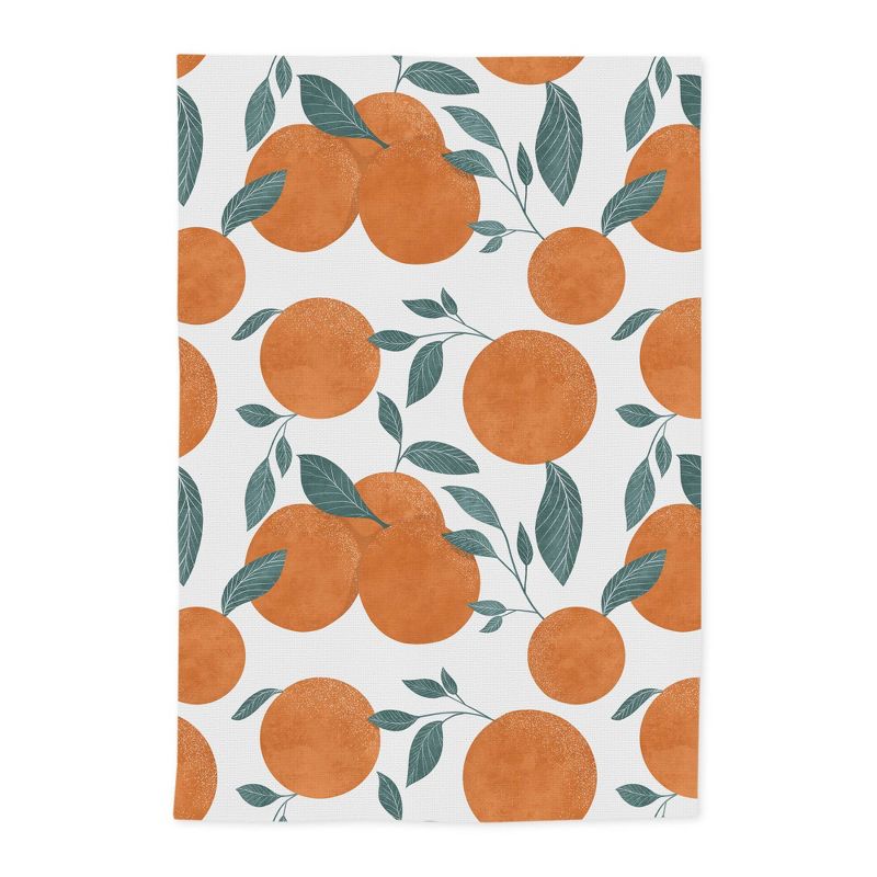 2pk Cotton Designer Orange Tree Kitchen Towels - MU Kitchen