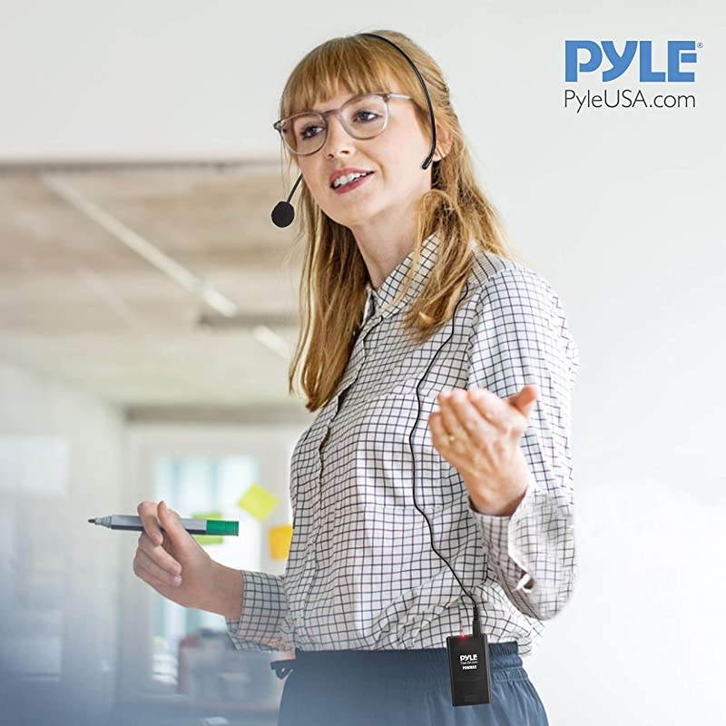 Portable VHF Wireless Microphone System - Professional Battery Operated Headset Lapel Lavalier Cordless Microphone Set W/Beltpack Transmitter, Adapter Receiver, for PA Karaoke DJ Party -  PDWM92