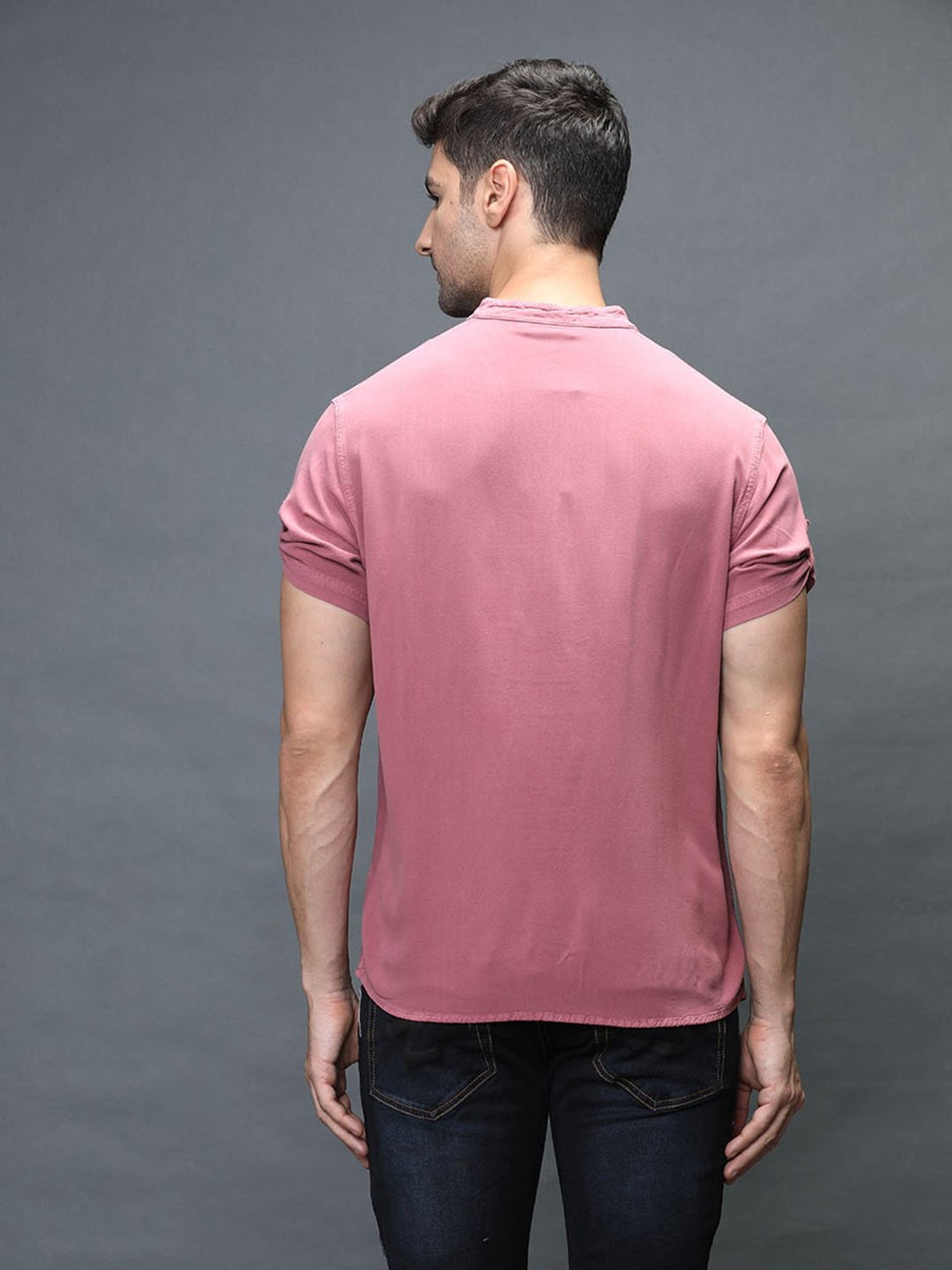 Identiti Peach Slim fit Shirts