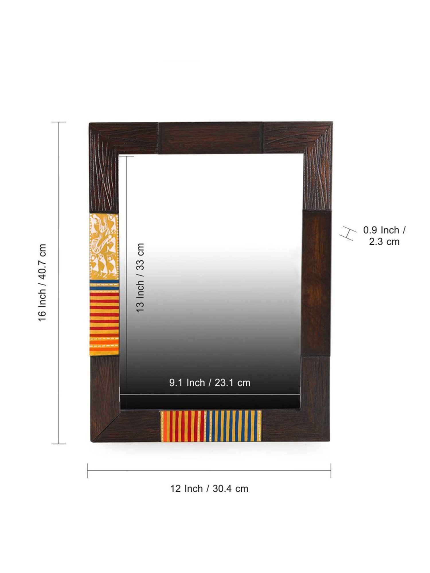 Wallace Table Mirror With Display Tray - Shiraleah