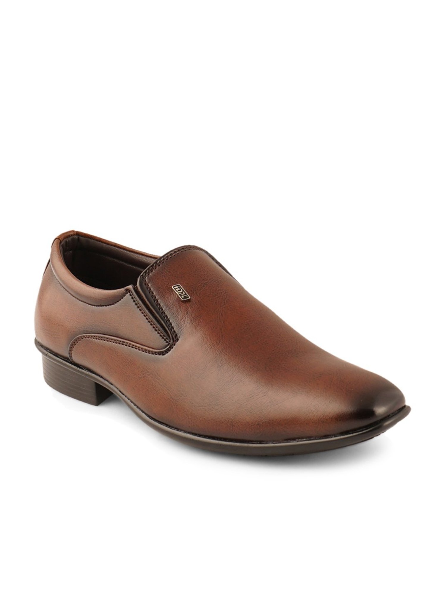 ID Men's Tan Formal Slip-Ons